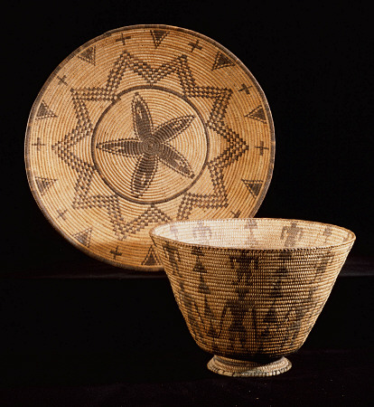 An Apache Coiled Tray And Bowl von 
