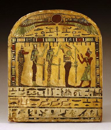 An Egyptian Painted Wood Stela Dynasty XXV-XXVI, Circa 712-525 B von 