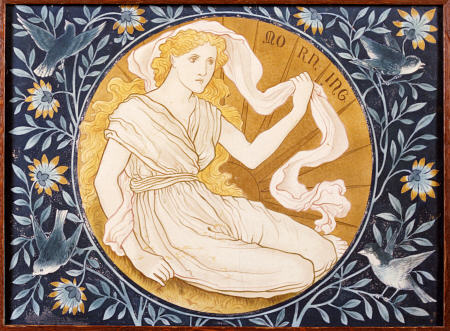 A Painted And Gilt Earthenware Plaque Entitled ''Morning? von 