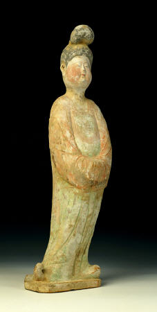 A Painted Pottery Figure Of A Court Lady von 