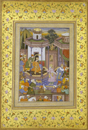 A Prince Giving Audience Mughal Late 16th Century von 