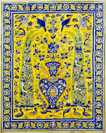 A Qajar Cuerda Seca Tile Panel von 