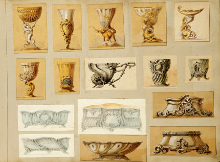 A Selection Of Designs From The House Of Carl Faberge Including Silver-Gilt Bowls, Goblets, Jardinie von 