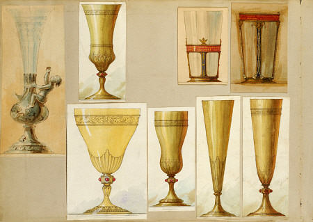 A Selection Of Designs From The House Of Carl Faberge Including Crystal Vases, Champagne Flutes And von 