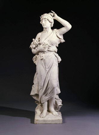 A Set Of Four Italian White Marble Figures Emblematic Of The Seasons -Spring, Late 19th Century von 