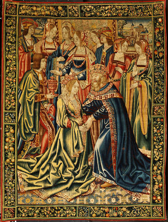 A Tournai Tapestry In Wools And Silks Depicting A Royal Marriage von 