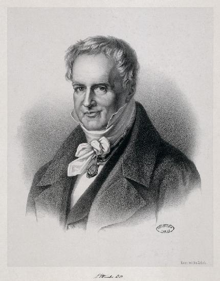 Alexander v.Humboldt / Litho nach Begas