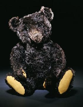 A Rare Black Steiff Teddy Bear With Rich Black Curly Mohair, Circa 1912