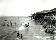 A Bathing Establishment Viewed from the Sea, the Lido (b/w photo) 19th