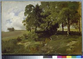 Baumlandschaft, um 1880/85