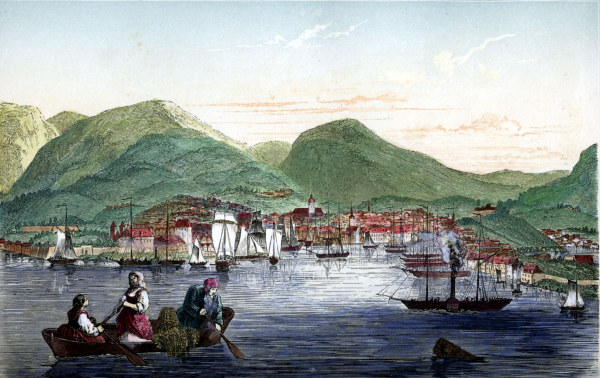 Bergen (Norwegen) , um 1860 von 