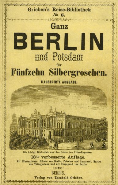 Berlin, Grieben-Reiseführer 1861, Titel von 