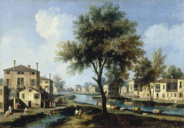 Brenta, Ansicht / Gem.v.Canaletto von 