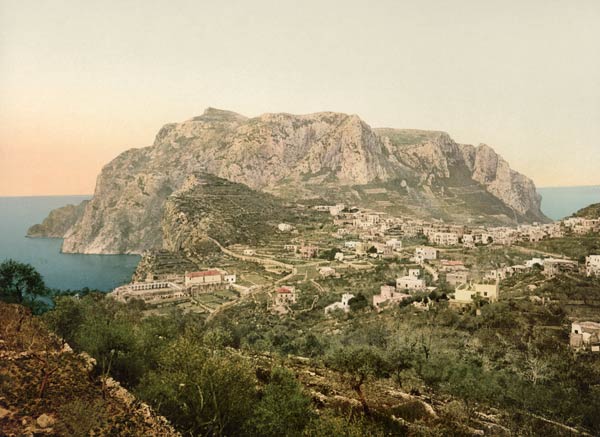 Capri, Blick auf Stadt Capri von 