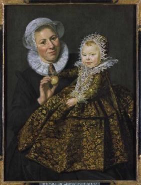 Catharina Hooft mit ihrer Amme (Die Amme mit dem Kind) Um 1619/20