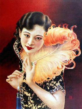 China: Art Deco influences Chinese glamour pin-up girl, Shanghai c.1930
