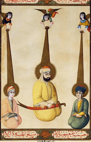 Ali Flanked By Hasan And Husein von 