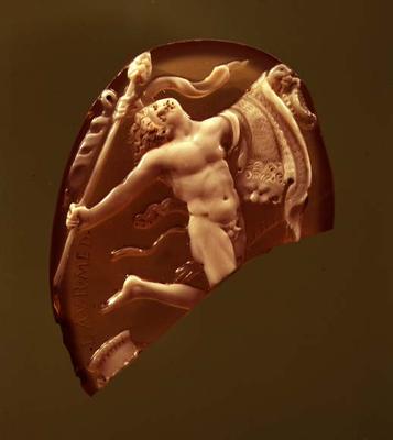 Cameo of a Dancing Satyr, 1st century BC (agate and onyx) von 