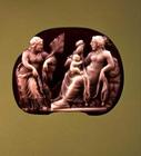Cameo of Hermaphroditus with Aphrodite discovered by Cupid, 1st century BC (agate and onyx) 1851
