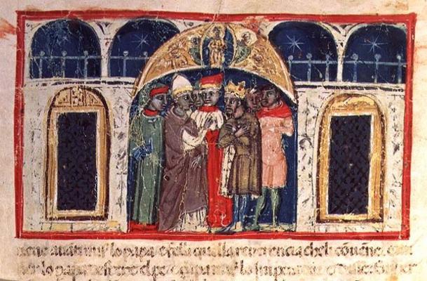 Codex Correr I 383 The Peace between Pope Alexander III (1159-81) and the Emperor Frederick Barbaros von 