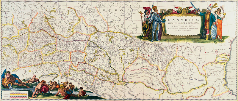 Donau, Landkarte W.J.Blaeu 1635 von 