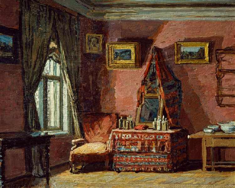 Das Schlafzimmer im Haus des Komponisten Pjotr I. Tschaikow von 