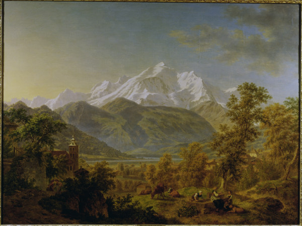 de La Rive / Mont Blanc / Painting, 1814 von 