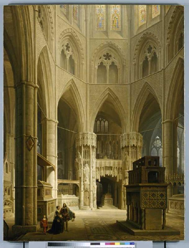 Der Chor der Westminster Abbey in London mit dem Grabmal Eduards des Bekenners von 