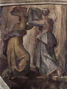 Detail des Fresko Judith und Holofernes in der Sixtinischen Kapelle