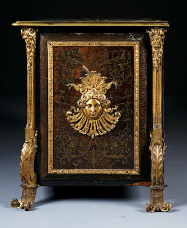 Detail Of Side Panel From A Louis XIV Ormolu-Mounted Boulle Brass-Inlaid Brown Tortoiseshell And Ebo von 