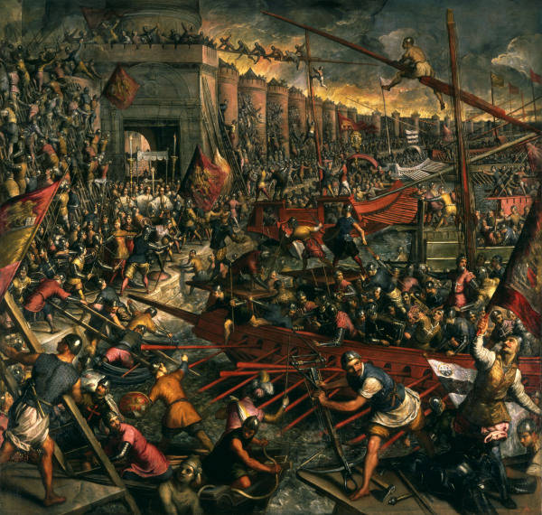 Eroberung von Konstantinopel / Tintorett von 