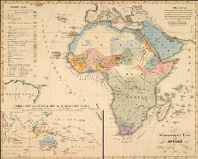 Ethnographische Karte Afrika 1845