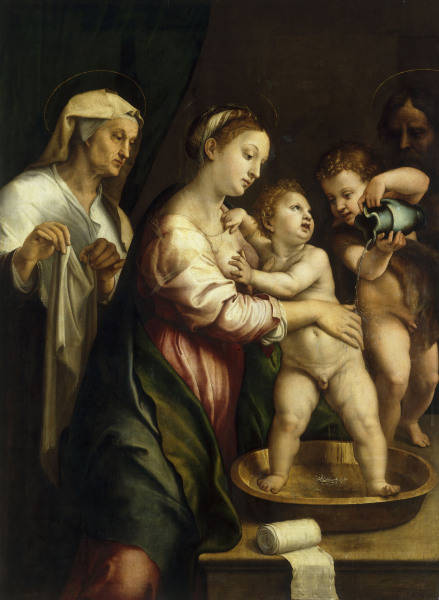 Giulio Romano, Madonna mit Waschschuessel von 