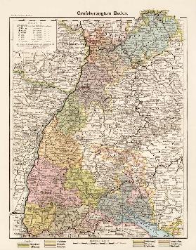 Großherzogtum Baden, Landkarte 1902