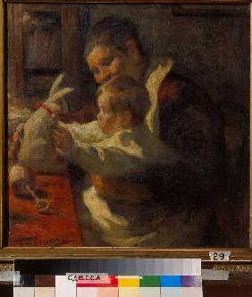 Hase, Kinderfrau und Kind 1901
