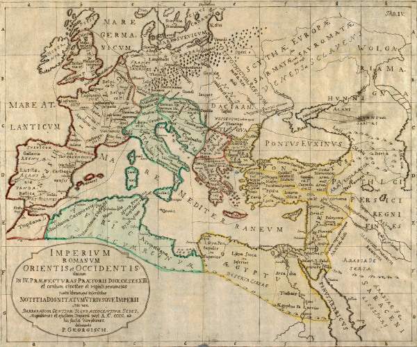 Hist.Landkarte Europa 400 von 