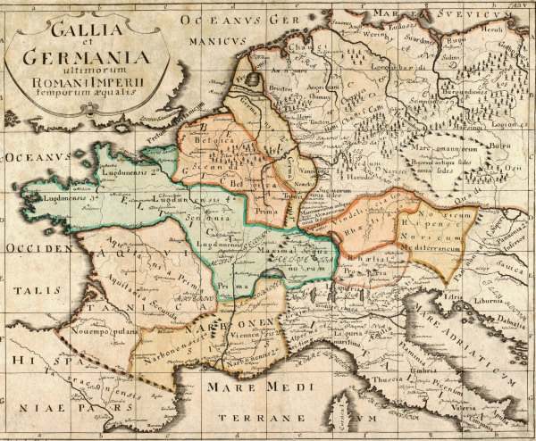 Hist.Landkarte Europa 5.Jh von 