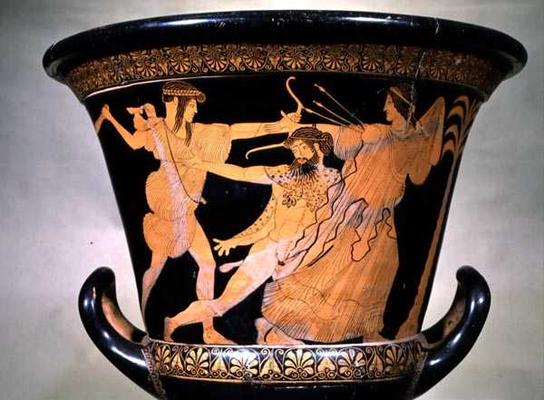 Herakles Struggling, detail from an Attic red-figure calyx-krater, 5th century BC (pottery) von 