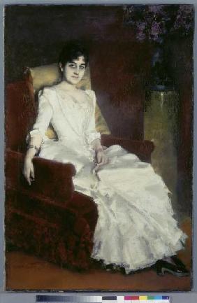 Irene von Keller, die Frau des Künstlers 1888