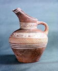 Jug from Knossos, Minoan, c.1700-1500 BC (painted and incised earthenware) 15th