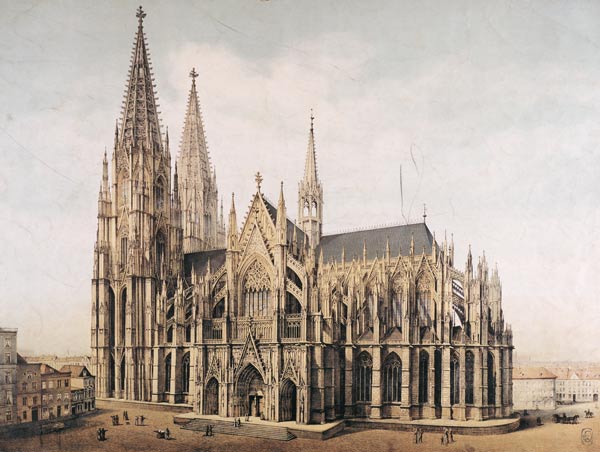 Kölner Dom, Schulwandbild um 1890 von 
