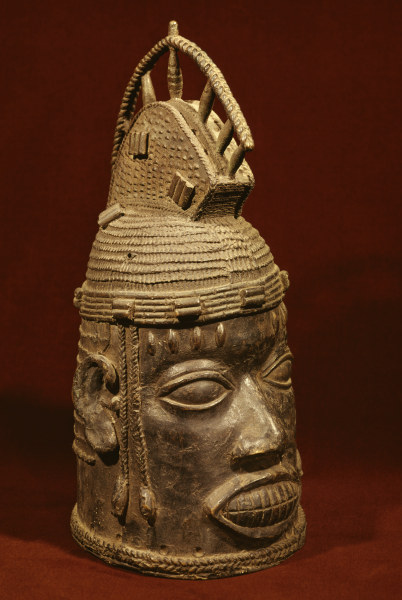 Kopf, Benin, Nigeria / Bronze von 