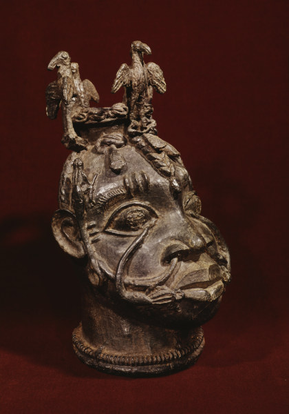 Kopf, Benin, Nigeria / Bronze von 