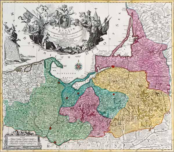 Landkarte von Preußen