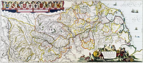 Landkarte des Rheins von 