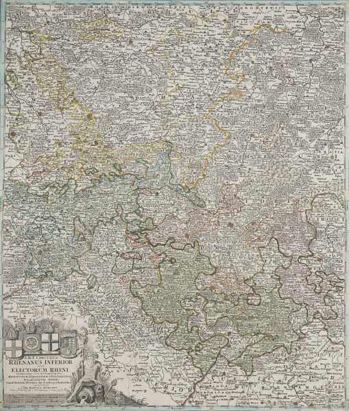 Landkarte von Rheinland-Pfalz um 1710 von 