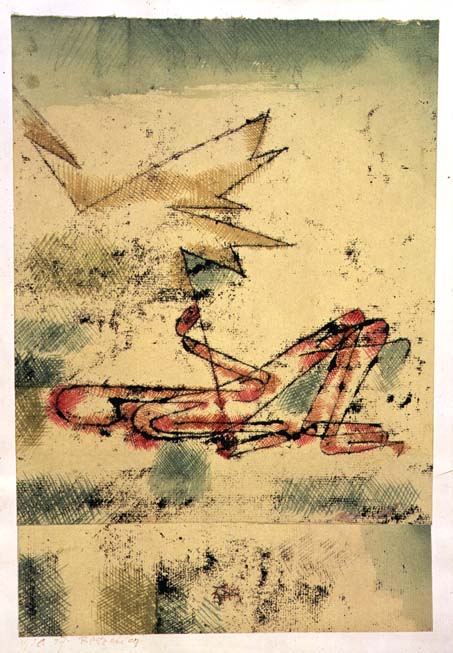 Lightning Stroke, 1920 (no 17) (oil transfer & w/c on paper on cardboard)  von 