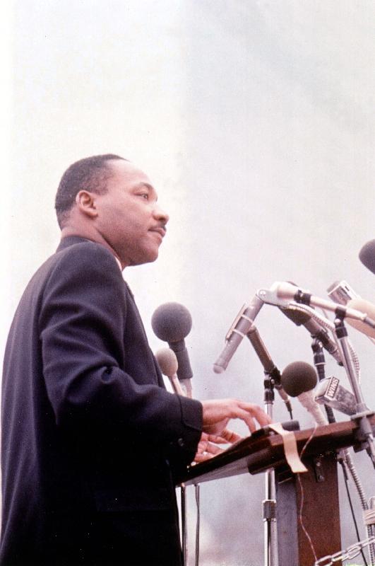 Martin Luther King American priest activist for Civil Right Movement black Americans von 