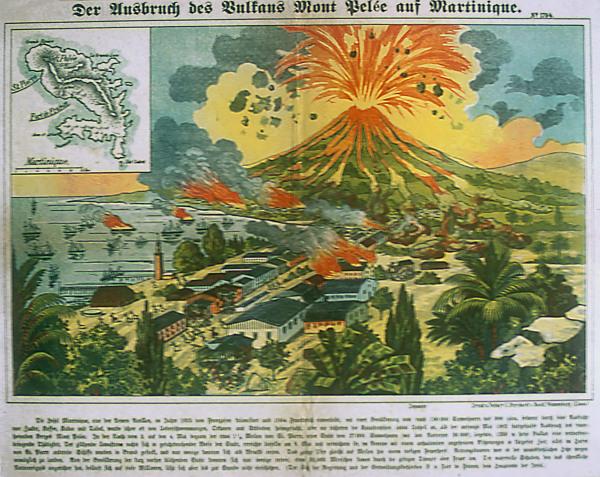 Montagne Pelée, Vulkanausbruch 1902 von 