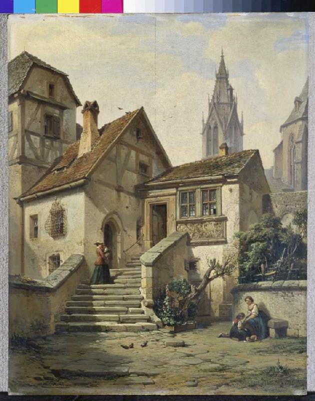 Motiv aus Rothenburg o.T, 1858 von 